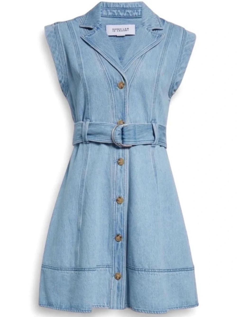 Derek Lam 10 Crosby Lya Belted
Sleeveless Denim Dress Sz 6 GUC - Picture 2 of 7